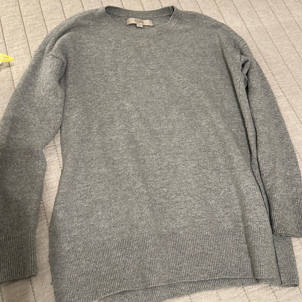 Gray Loft side split sweater size S